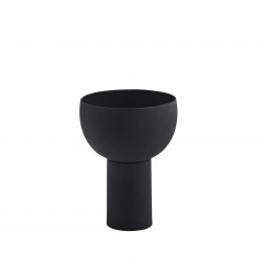 POT FLOWER IRON MATT BLACK 